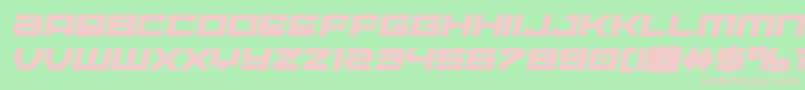 Laserwolfboldital-fontti – vaaleanpunaiset fontit vihreällä taustalla