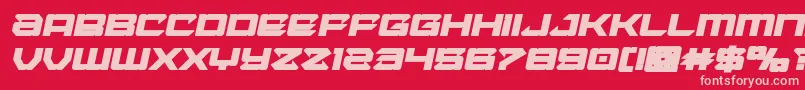 Laserwolfboldital Font – Pink Fonts on Red Background