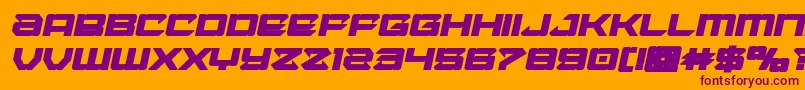 Laserwolfboldital Font – Purple Fonts on Orange Background