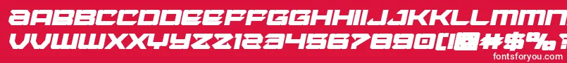 Шрифт Laserwolfboldital – белые шрифты на красном фоне
