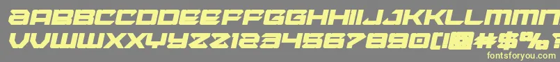 Шрифт Laserwolfboldital – жёлтые шрифты на сером фоне