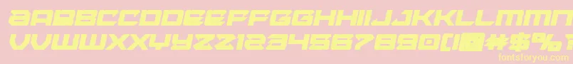 Laserwolfboldital Font – Yellow Fonts on Pink Background