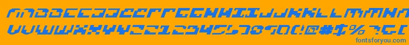 XenophobiaExpital Font – Blue Fonts on Orange Background