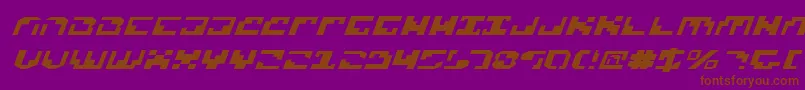 XenophobiaExpital Font – Brown Fonts on Purple Background