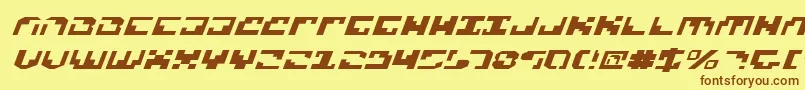 XenophobiaExpital Font – Brown Fonts on Yellow Background