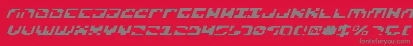 XenophobiaExpital Font – Gray Fonts on Red Background