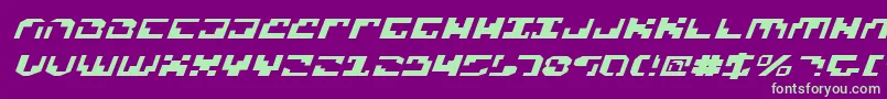 XenophobiaExpital Font – Green Fonts on Purple Background