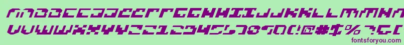 XenophobiaExpital Font – Purple Fonts on Green Background