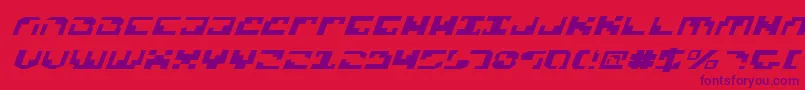 XenophobiaExpital Font – Purple Fonts on Red Background