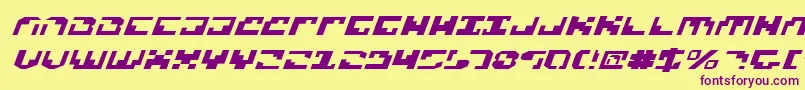 XenophobiaExpital Font – Purple Fonts on Yellow Background