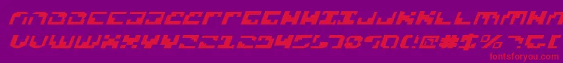 XenophobiaExpital-Schriftart – Rote Schriften auf violettem Hintergrund