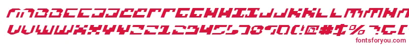 フォントXenophobiaExpital – 白い背景に赤い文字