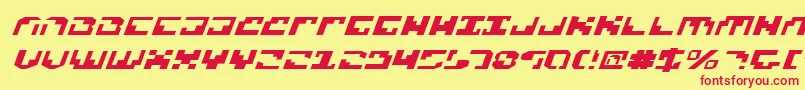 Шрифт XenophobiaExpital – красные шрифты на жёлтом фоне
