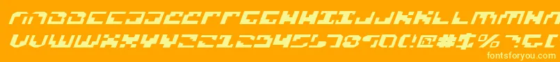 XenophobiaExpital Font – Yellow Fonts on Orange Background