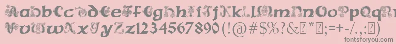 PaulsCelticFont2 Font – Gray Fonts on Pink Background