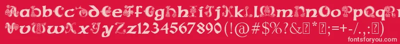 PaulsCelticFont2 Font – Pink Fonts on Red Background