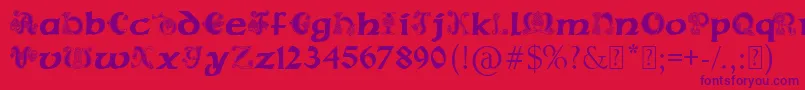 PaulsCelticFont2 Font – Purple Fonts on Red Background