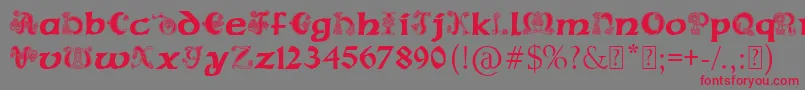 PaulsCelticFont2 Font – Red Fonts on Gray Background