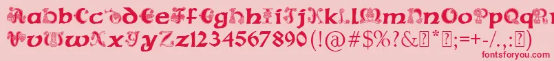 PaulsCelticFont2 Font – Red Fonts on Pink Background