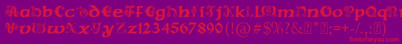 PaulsCelticFont2 Font – Red Fonts on Purple Background