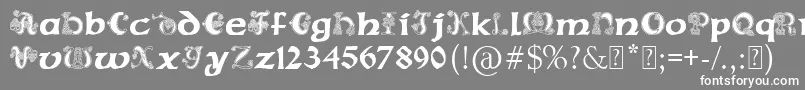 フォントPaulsCelticFont2 – 灰色の背景に白い文字