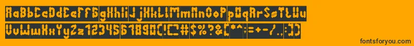 AntiqueRetroInverse Font – Black Fonts on Orange Background