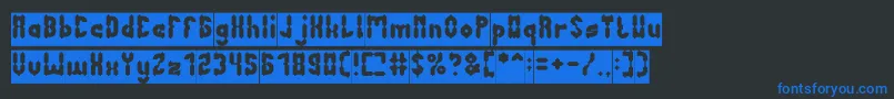 AntiqueRetroInverse Font – Blue Fonts on Black Background