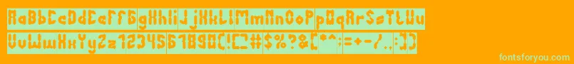 AntiqueRetroInverse Font – Green Fonts on Orange Background