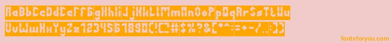 AntiqueRetroInverse Font – Orange Fonts on Pink Background