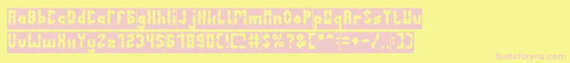 AntiqueRetroInverse Font – Pink Fonts on Yellow Background