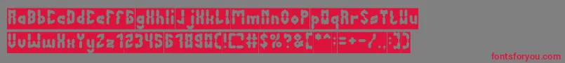 AntiqueRetroInverse Font – Red Fonts on Gray Background