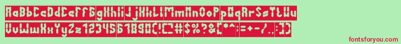 AntiqueRetroInverse Font – Red Fonts on Green Background