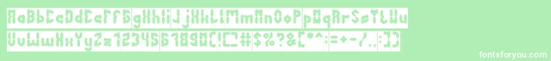 AntiqueRetroInverse Font – White Fonts on Green Background