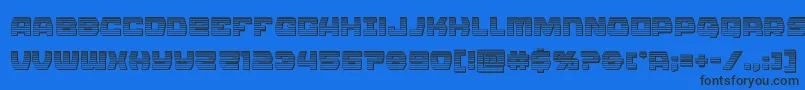 Olympiccarrierchrome Font – Black Fonts on Blue Background