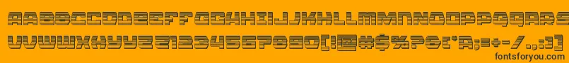 Olympiccarrierchrome Font – Black Fonts on Orange Background