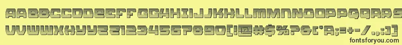 Olympiccarrierchrome Font – Black Fonts on Yellow Background