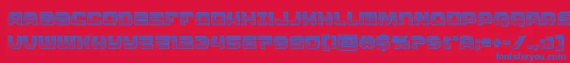 Olympiccarrierchrome Font – Blue Fonts on Red Background