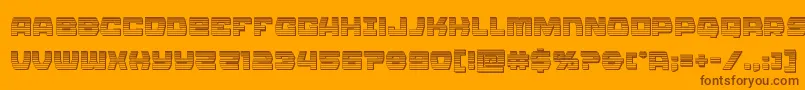 Olympiccarrierchrome Font – Brown Fonts on Orange Background