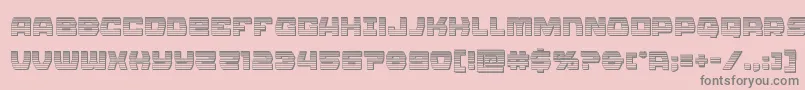 Olympiccarrierchrome Font – Gray Fonts on Pink Background