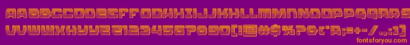 Olympiccarrierchrome Font – Orange Fonts on Purple Background