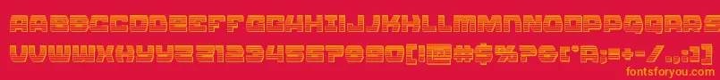 Olympiccarrierchrome Font – Orange Fonts on Red Background