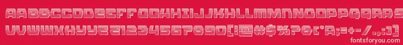 Olympiccarrierchrome Font – Pink Fonts on Red Background