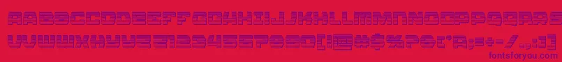 Olympiccarrierchrome Font – Purple Fonts on Red Background