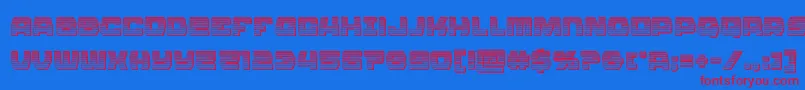 Olympiccarrierchrome Font – Red Fonts on Blue Background