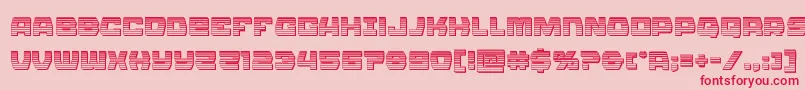 Olympiccarrierchrome Font – Red Fonts on Pink Background