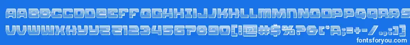 Olympiccarrierchrome Font – White Fonts on Blue Background