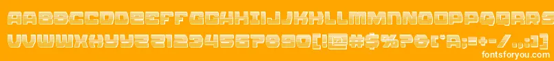 Olympiccarrierchrome Font – White Fonts on Orange Background