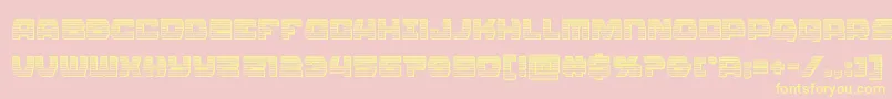 Olympiccarrierchrome Font – Yellow Fonts on Pink Background