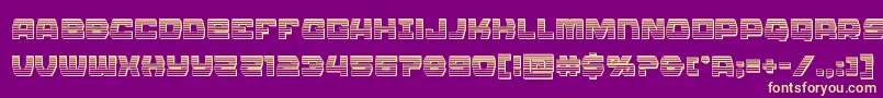 Olympiccarrierchrome Font – Yellow Fonts on Purple Background