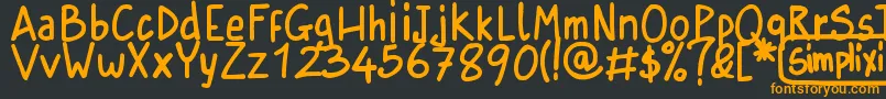 SimplixiRegular Font – Orange Fonts on Black Background